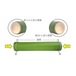 切竹【両節止め】/直径3cm(約3～4cm)両節止め/長さ約20～30㎝